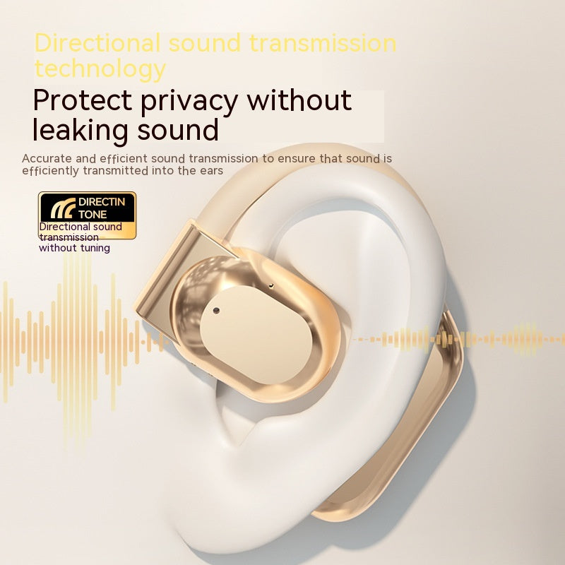 Wireless Clip-On Bluetooth Headphones Air Conduction Extended Battery