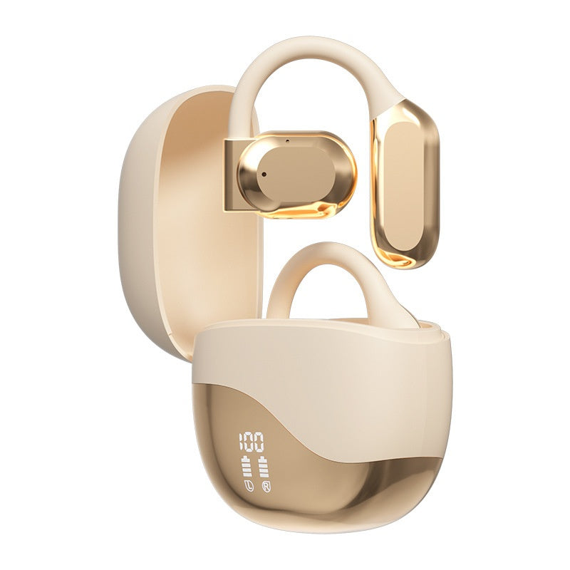 Wireless Clip-On Bluetooth Headphones Air Conduction Extended Battery