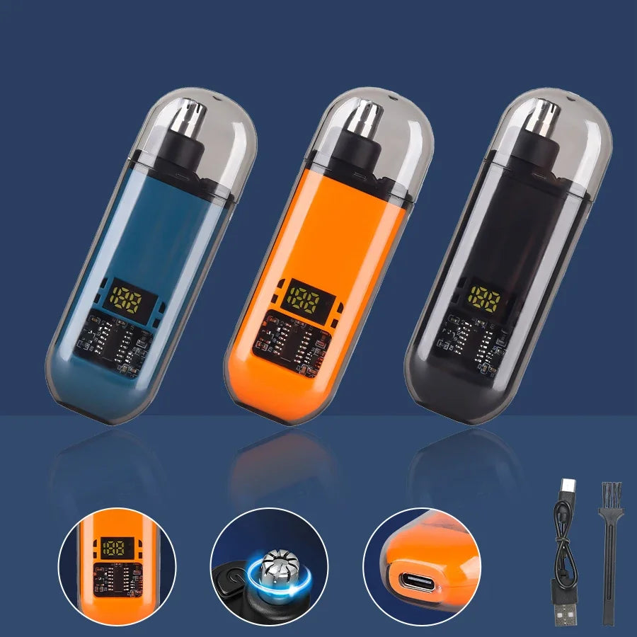 Mini Electric Nose Hair Clipper Rechargeable Multi-kinetic Shaving