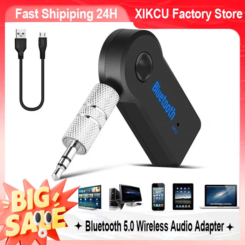 XIKCU Speaker Receiver Bluetooth Receiver Stereo Output Music Car