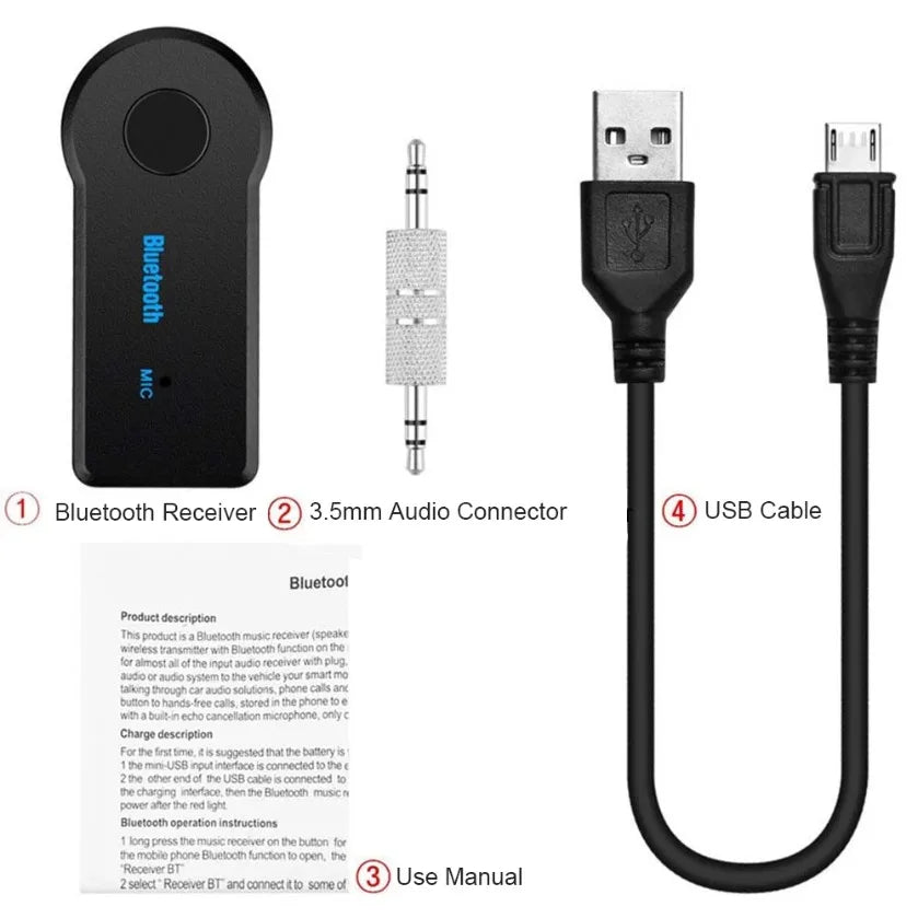 XIKCU Speaker Receiver Bluetooth Receiver Stereo Output Music Car