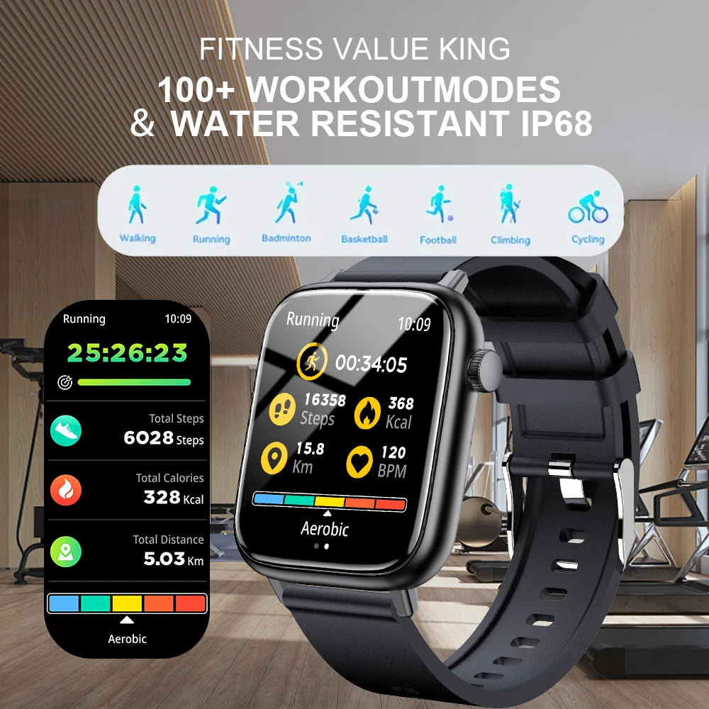 LAXASFIT Bluetooth Talk Smart Watch Message Reminder Sleep Monitoring