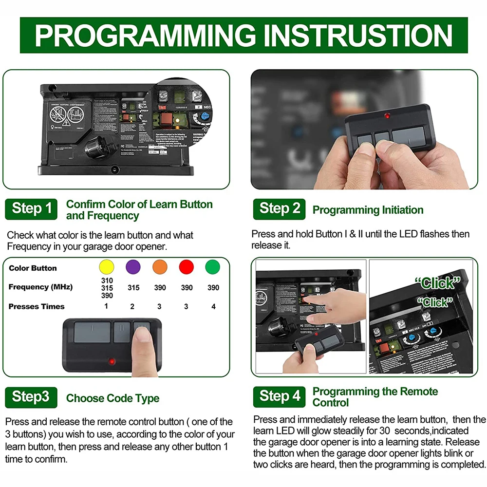 2 For Chamberlain LiftMaster Garage Door Opener Remote 893LM 953EV-P2