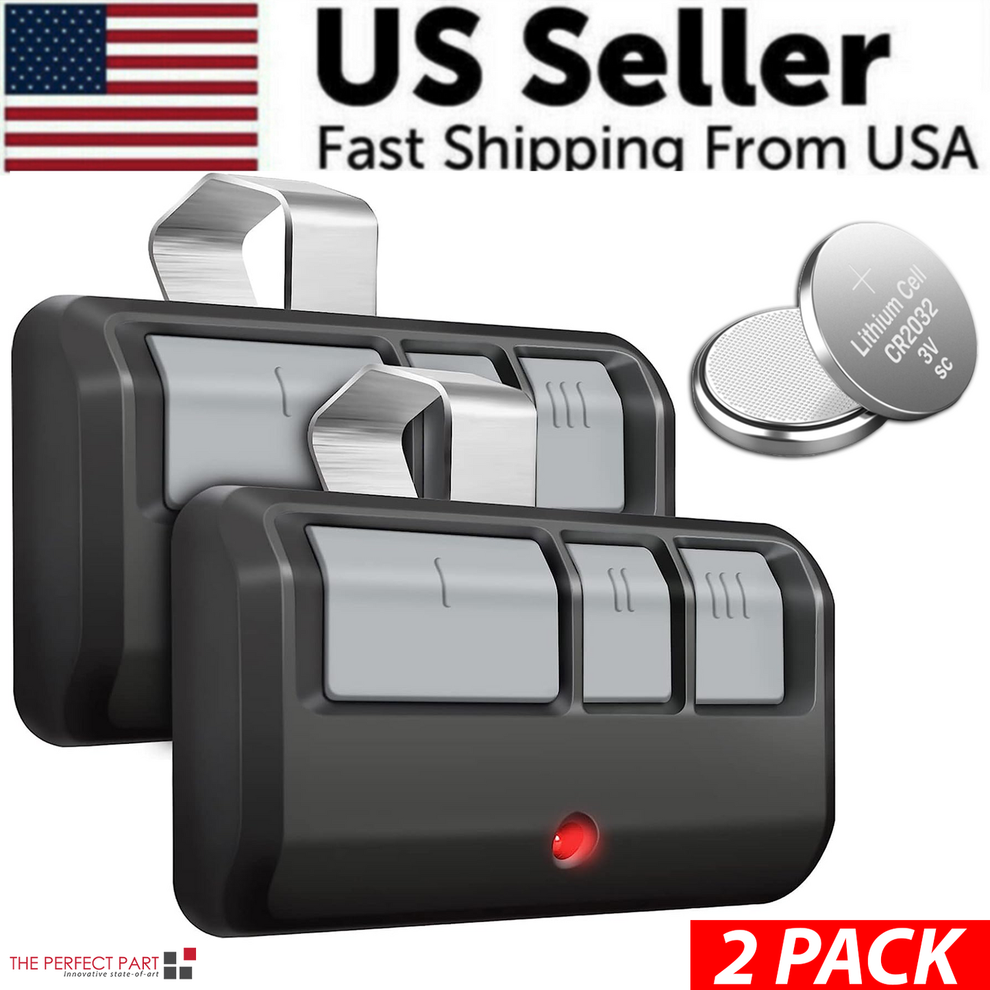 2 For Chamberlain LiftMaster Garage Door Opener Remote 893LM 953EV-P2