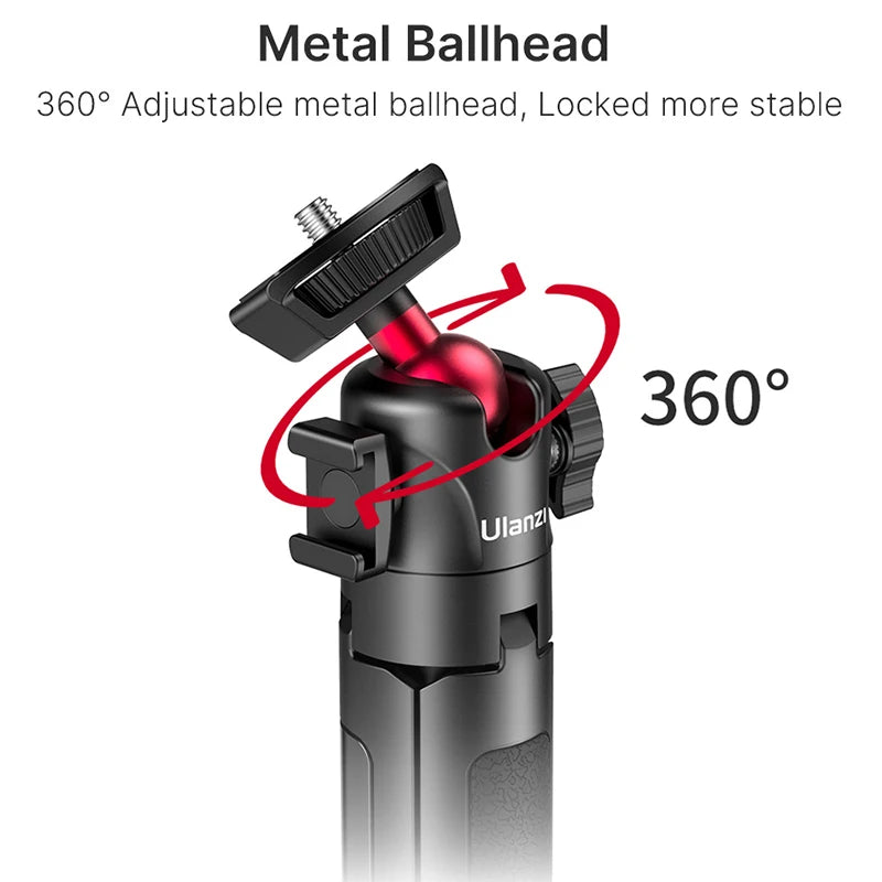 VIJIM Ulanzi MT-16 Foldable Tripod for Phone Cold Shoe Ball Head 1/4''