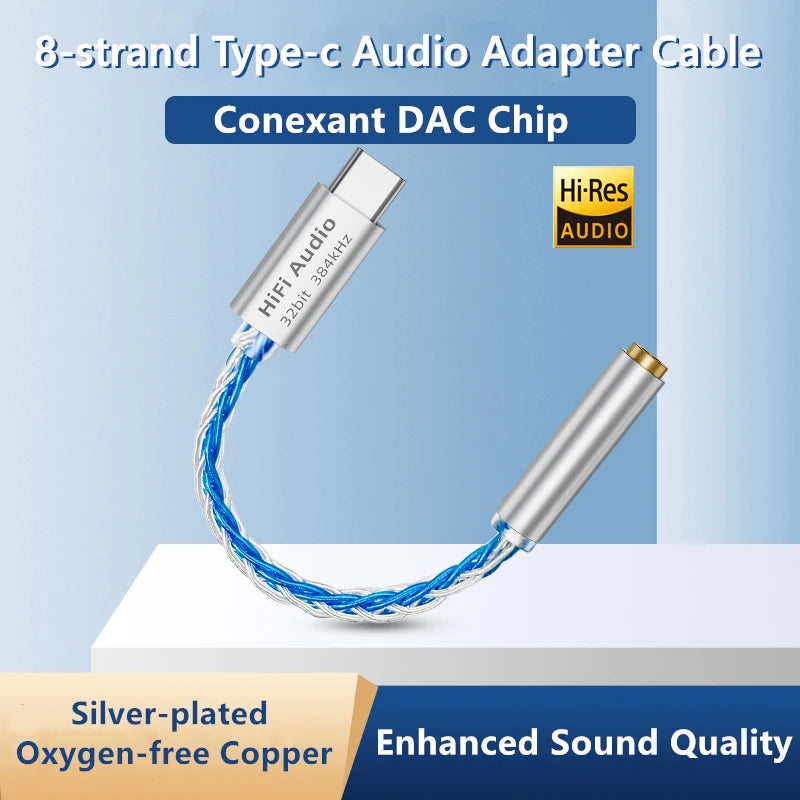 TC01 CX31993 DAC USB Type C To 3.5mm Headset Amplifier 32Bit/384kHz