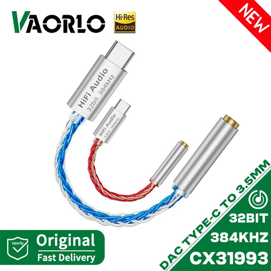 TC01 CX31993 DAC USB Type C To 3.5mm Headset Amplifier 32Bit/384kHz