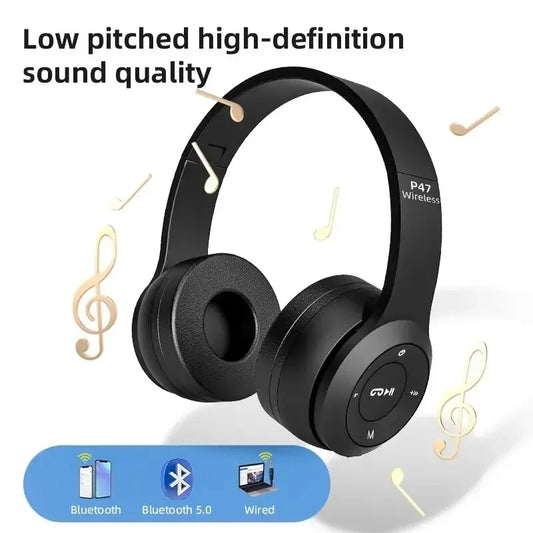 Stereo p47 headset 5.0 Bluetooth headset folding series wireless