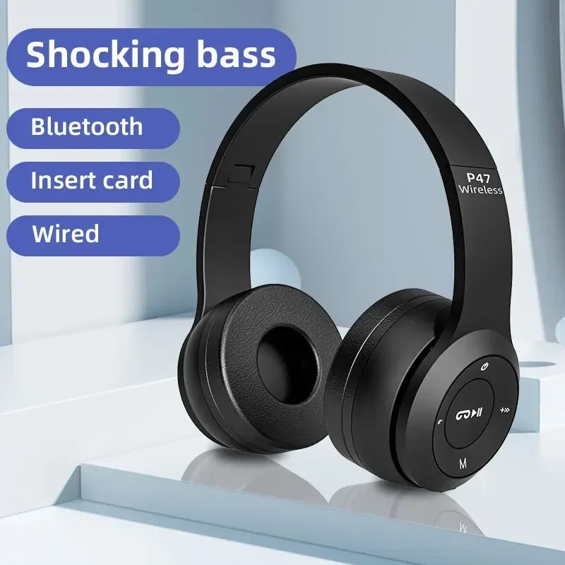 Stereo p47 headset 5.0 Bluetooth headset folding series wireless